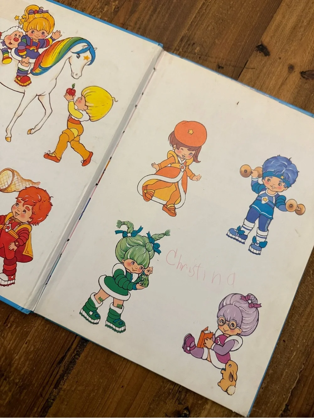 VTG Rainbow Brite Happy Birthday Buddy Blue Hardcover Book - Rainbow Brite